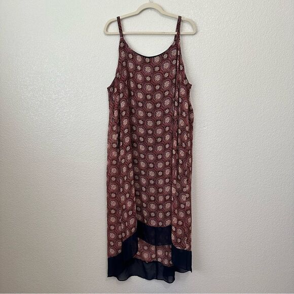 Lane Bryant Chiffon Straps Medallion Hi-Low Dress - Picture 2 of 13